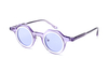 Retro-Modern Round Layered Acetate Sunglasses with Nose Pads