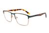 Premium Metal Rectangular Eyeglasses with Double Colors