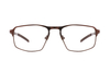 Hexagonal Men's Metal Sports Eyeglasses with Rubber Tips
