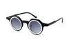 Retro-Modern Round Layered Acetate Sunglasses with Nose Pads