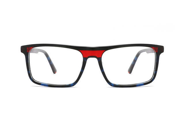 Premium Rectangular Laminated Mono-spring Hinge Acetate Glasses