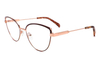 Trendy Cat - Eye Metal Eyeglasses with Double Plating