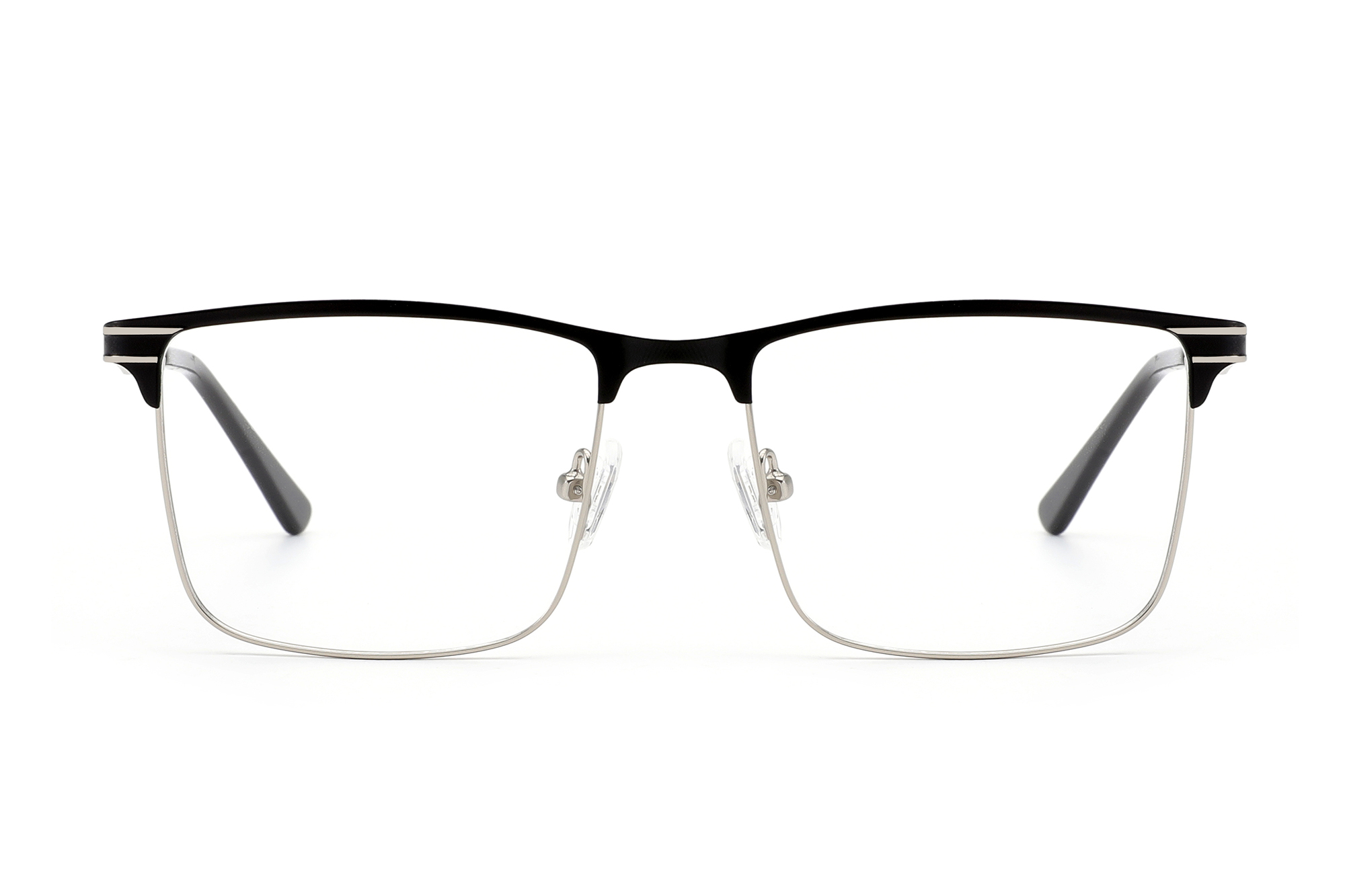Vintage Men's Two - Tone Rectangle Metal Eyeglasses