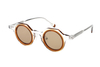 Retro-Modern Round Layered Acetate Sunglasses with Nose Pads