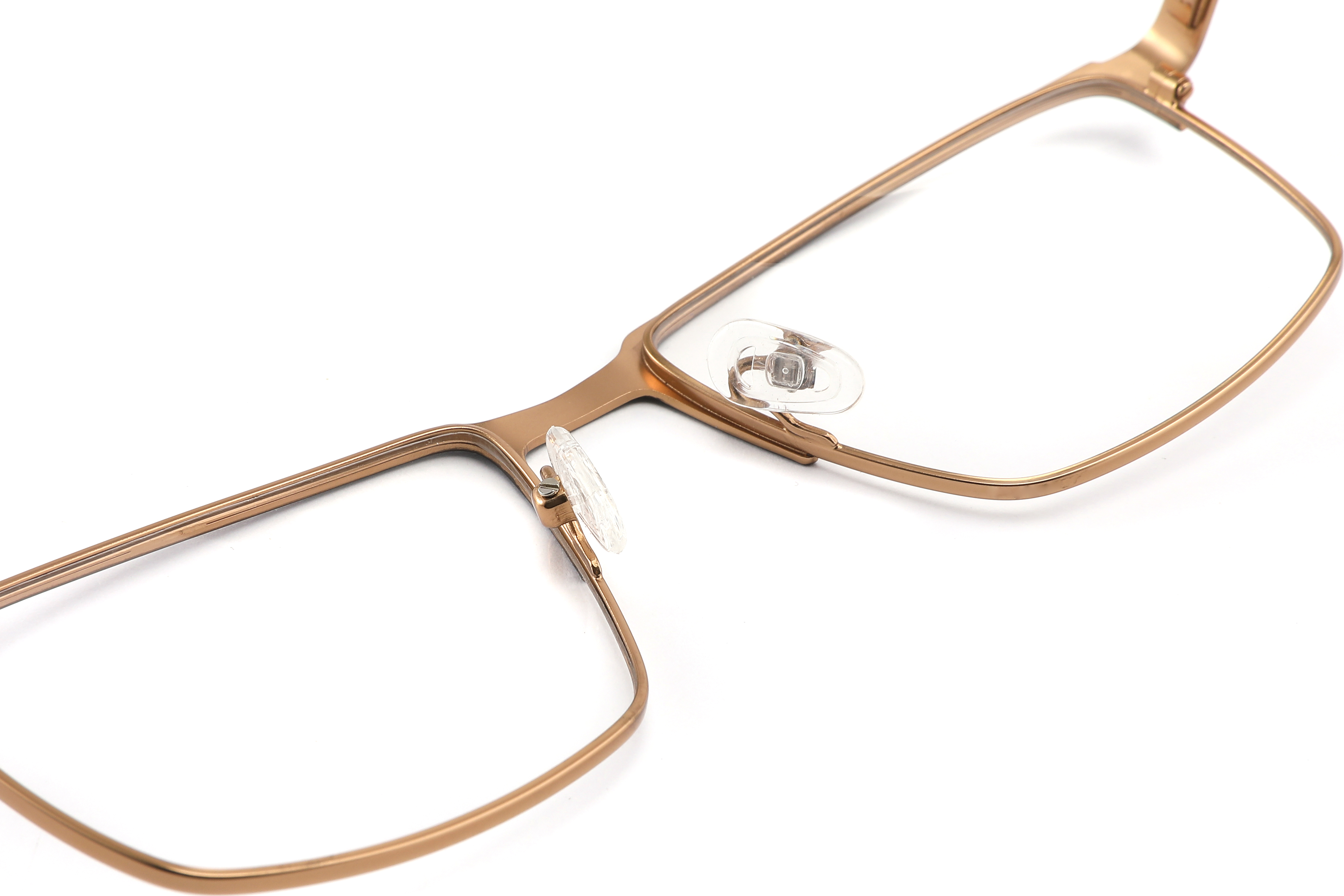 Premium Metal Rectangular Eyeglasses with Double Colors