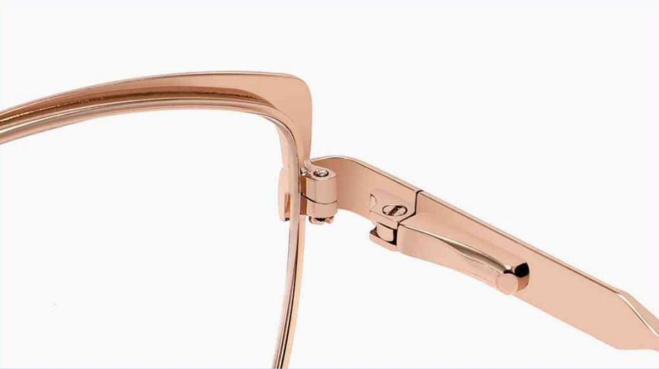 Trendy Cat - Eye Metal Eyeglasses with Double Plating