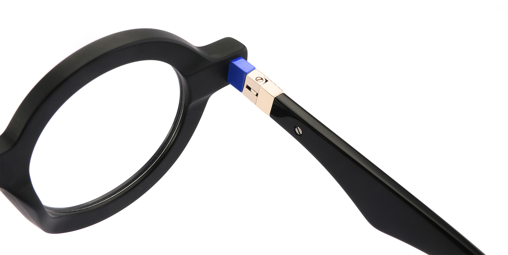 Vintage Round Unisex Acetate Glasses With Metal Decor Vintage Round Unisex Acetate Glasses With Metal Decor