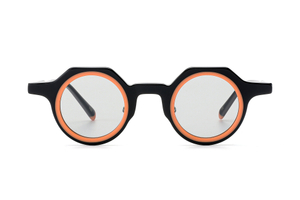 Retro-Modern Round Layered Acetate Sunglasses with Nose Pads