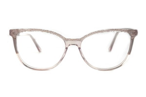 Unique Cat-eye Acetate-laminated Glasses with Textured Detailing