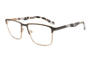 Premium Metal Rectangular Eyeglasses with Double Colors