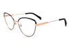 Trendy Cat - Eye Metal Eyeglasses with Double Plating
