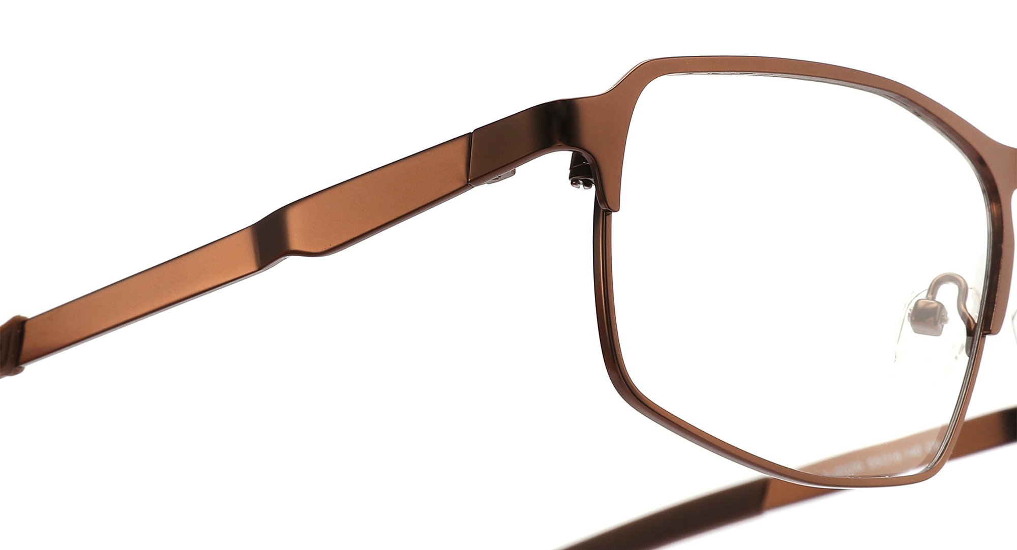 Hexagonal Men's Metal Sports Eyeglasses With Rubber Tips