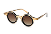 Retro-Modern Round Layered Acetate Sunglasses with Nose Pads