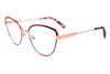Trendy Cat - Eye Metal Eyeglasses with Double Plating