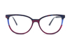 Unique Cat-eye Acetate-laminated Glasses with Textured Detailing