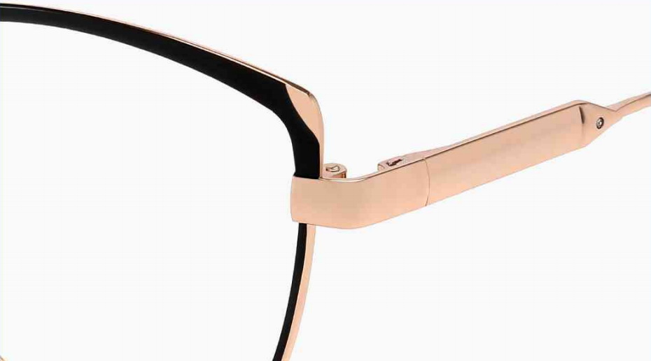 Trendy Cat - Eye Metal Eyeglasses with Double Plating
